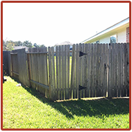 Wooden Fence in Bad Conditions before Restoration