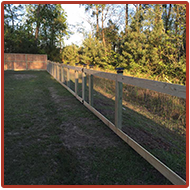 Wooden Fence with Galvanized Wire